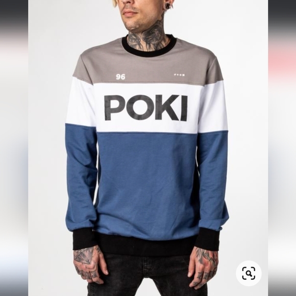 META Threads POKI Color Block  Sweatshirt XL runs small note measurements - Picture 3 of 6
